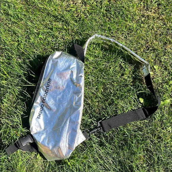 Paco Rabanne Other - Paco Rabanne Metallic Silver Belt Bag new